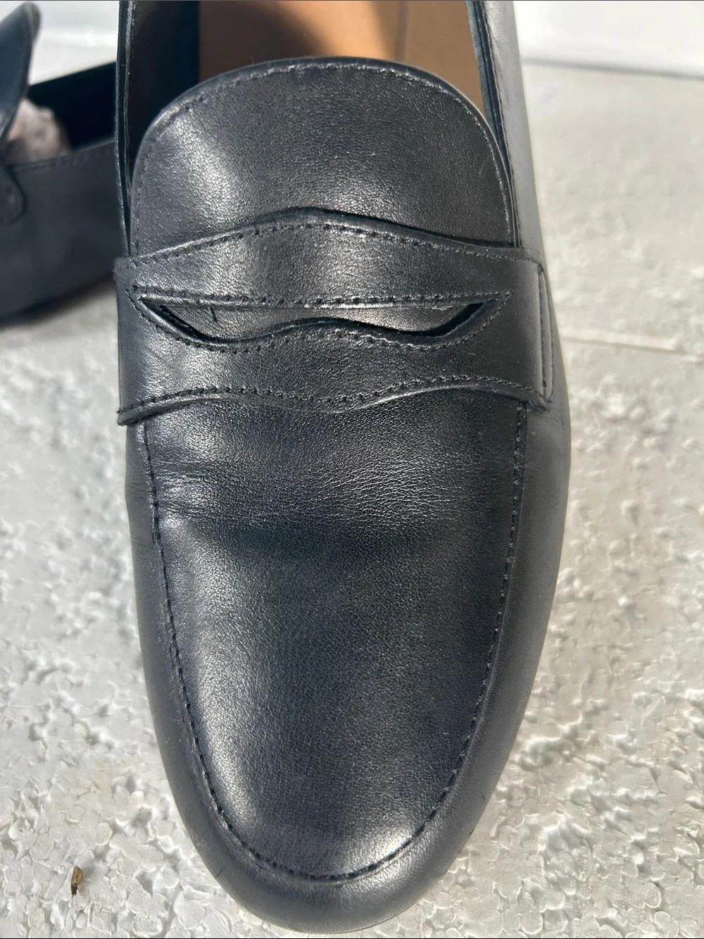 Unstructured By Clarks SZ9 Black Leather Penny Loafer Timeless Office Academia